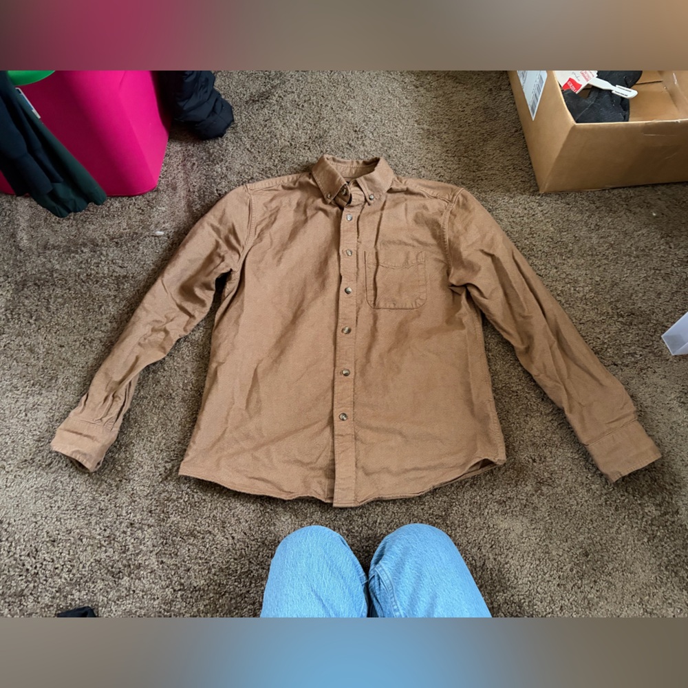 Banana Republic Tan Button-Up Shirt